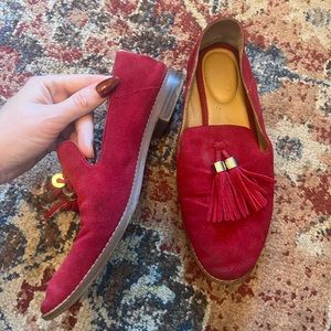 Red loafers